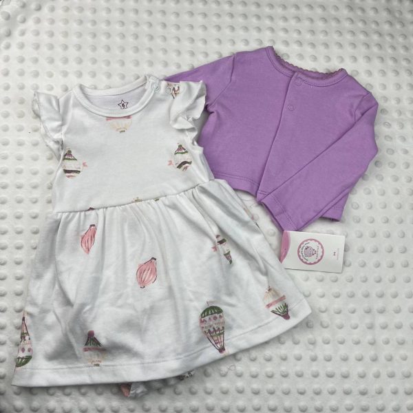 Set Baju Baby Girl 2-in-1 (Dress + Cardigan) - Image 3
